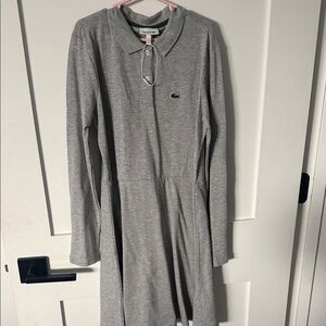 Lacoste Girls Long Sleeve Gray Dress